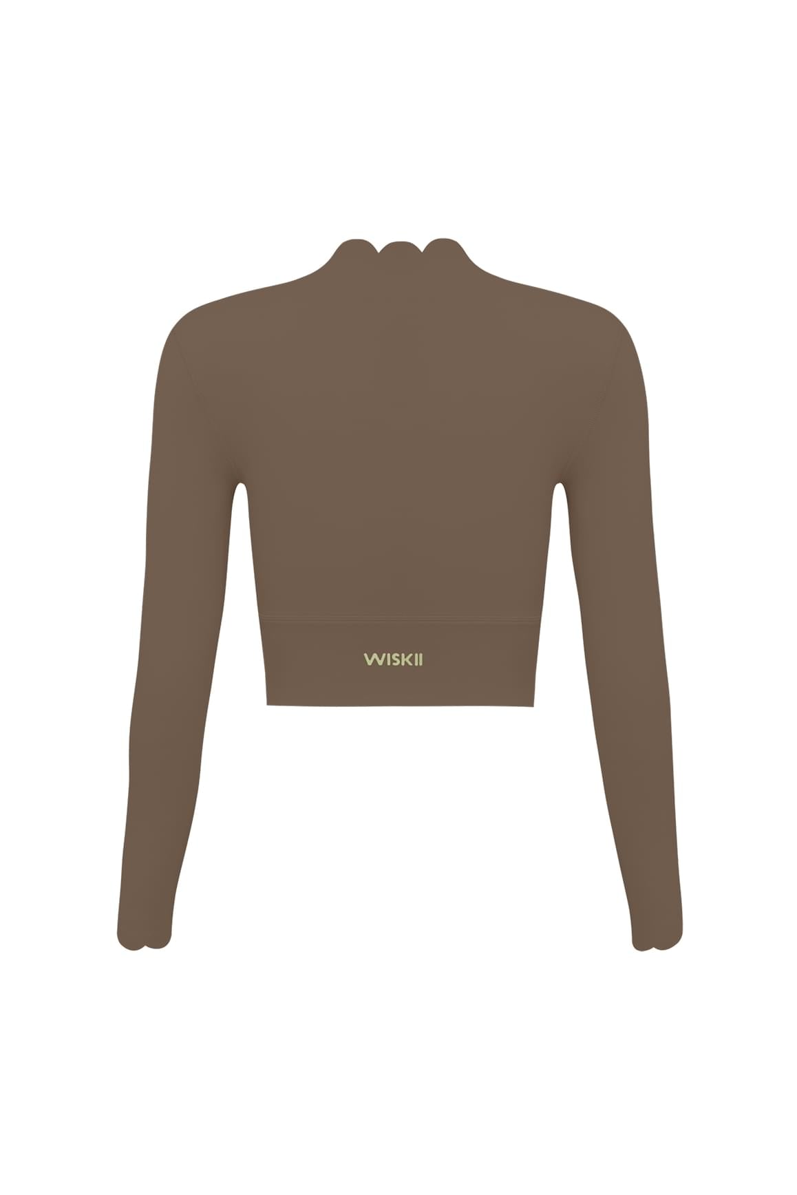 Scallop Cropped Long Sleeve Top
