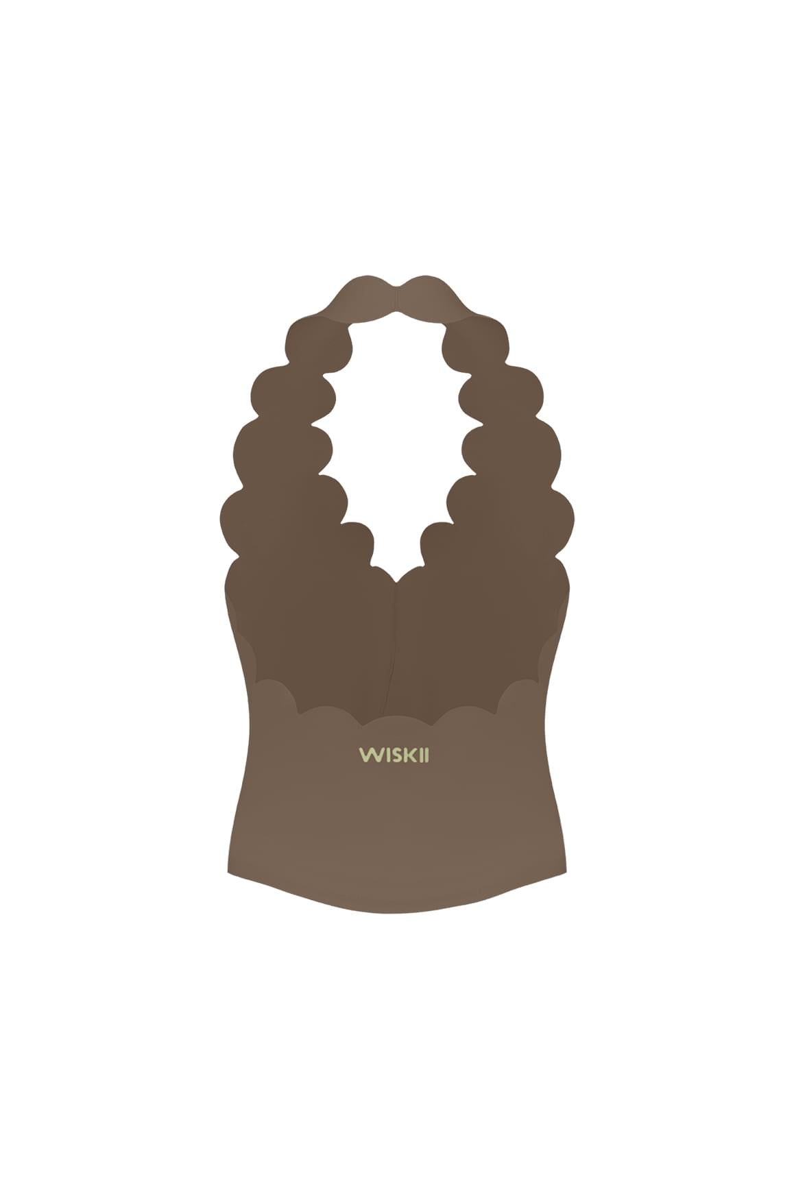 Riviera Scallop Halter Bra Tank