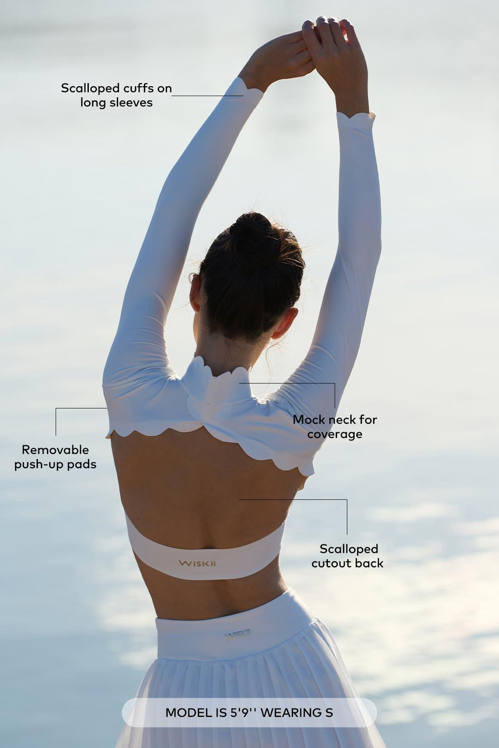 Open Back Long Sleeve Crop Top