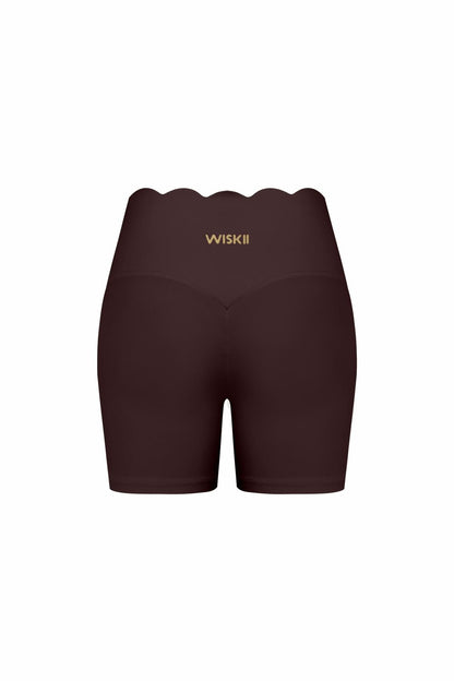 High-Waist Scallop Scrunch Short