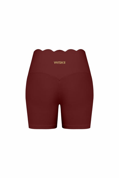 High-Waist Scallop Scrunch Short