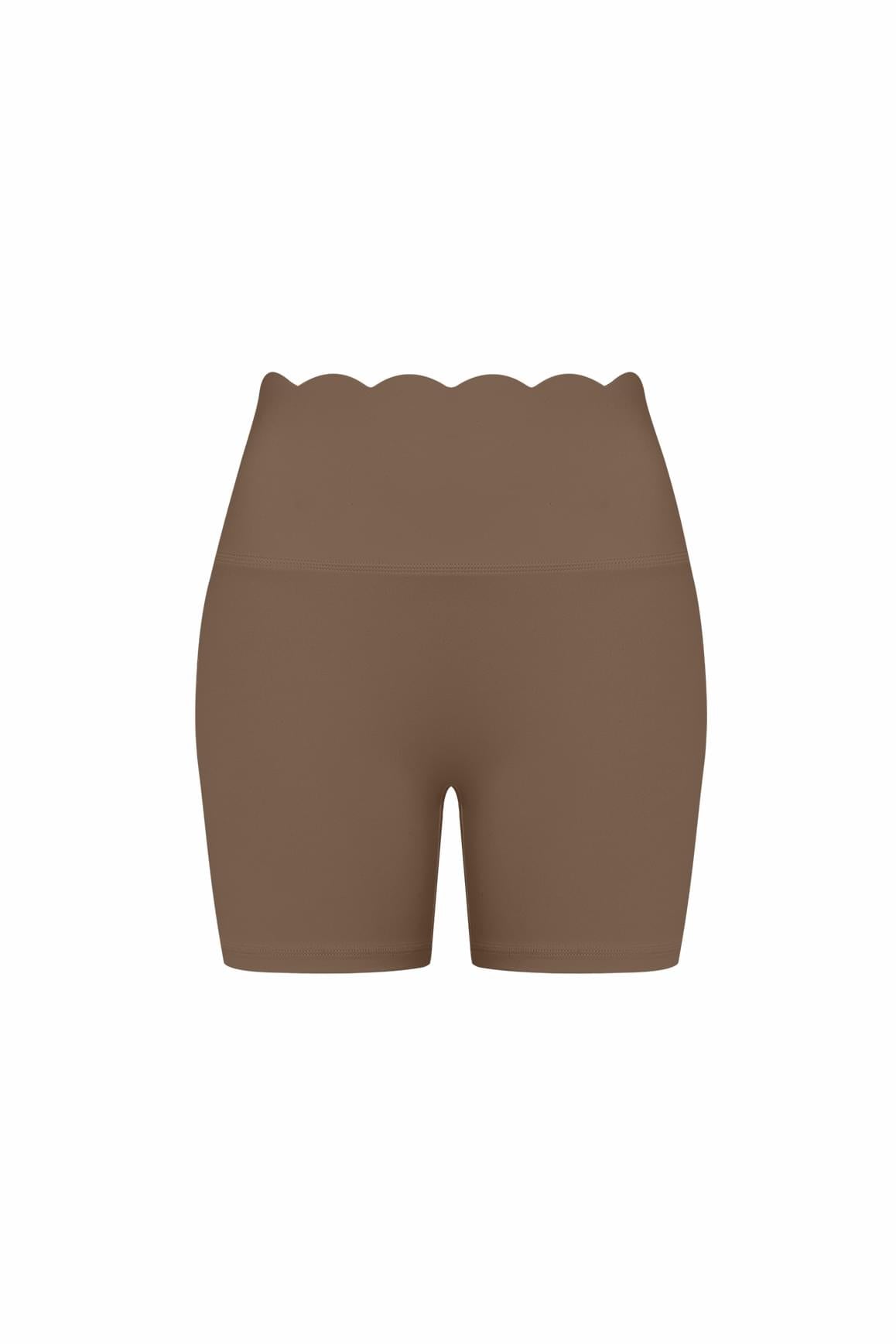High-Waist Scallop Scrunch Short