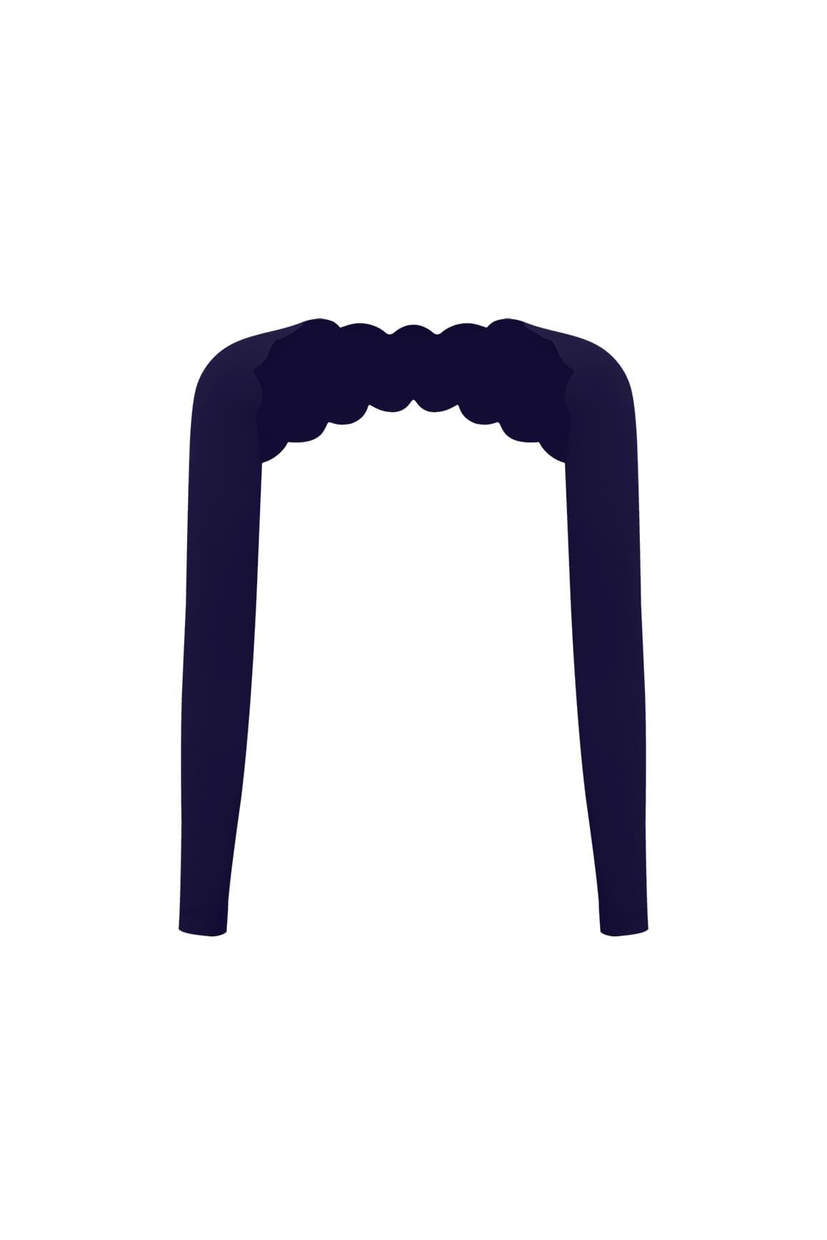 Scalloped Long Sleeve Sports Shrug