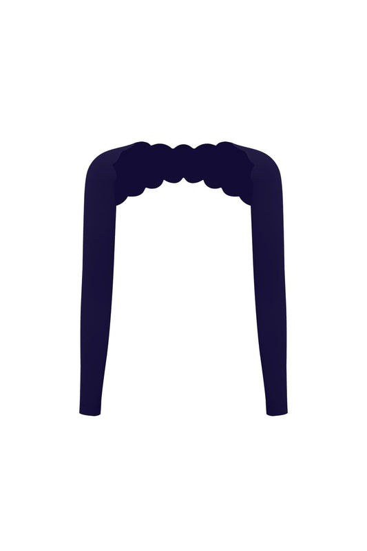 Scalloped Long Sleeve Sports Shrug