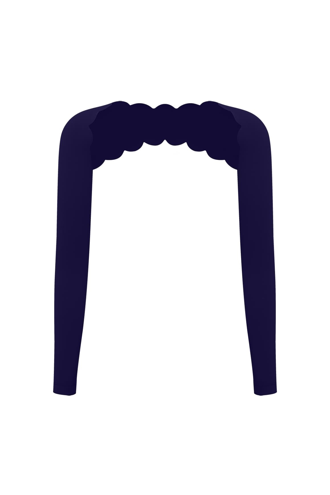 Scalloped Long Sleeve Sports Shrug