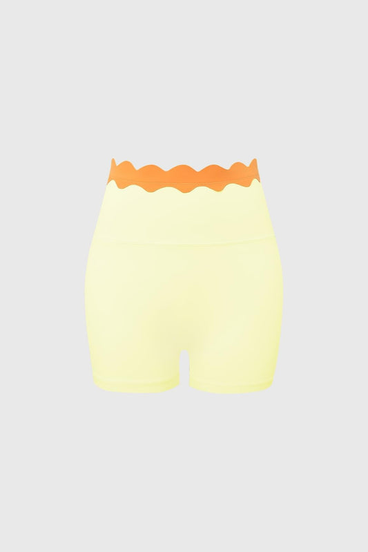 Contrast Scallop Scrunch Short