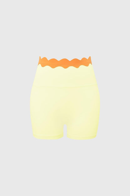 Contrast Scallop Scrunch Short