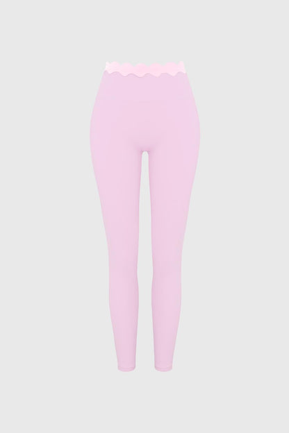 Scallop Contrast Scrunch Legging