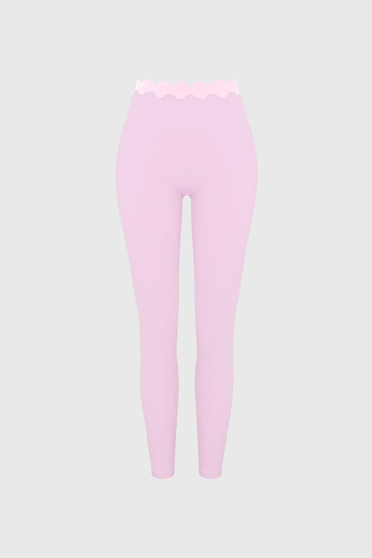 Scallop Contrast Scrunch Legging