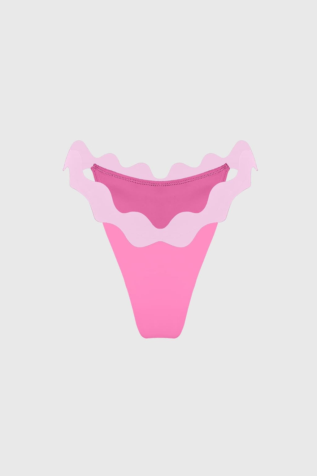 Riviera Scallop Contrast Bikini Bottom