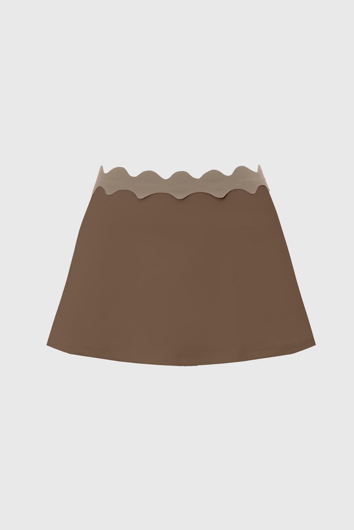 Riviera Scallop Contrast Skirt