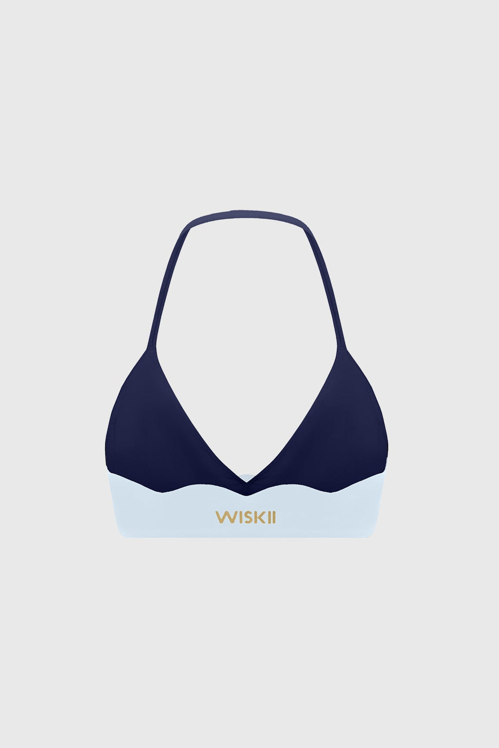 Riviera Scallop Contrast Halter Bra