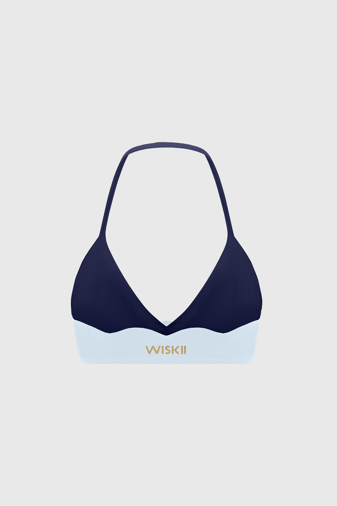 Riviera Scallop Contrast Halter Bra