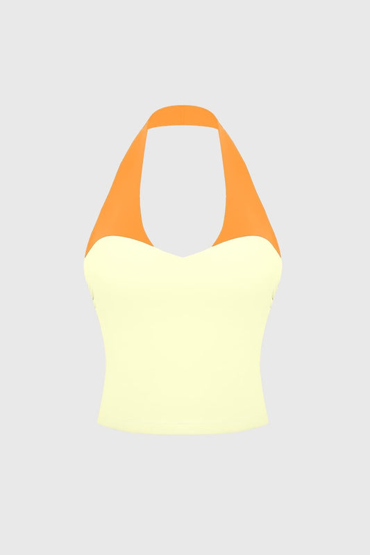 Riviera Contrast Halter Tank