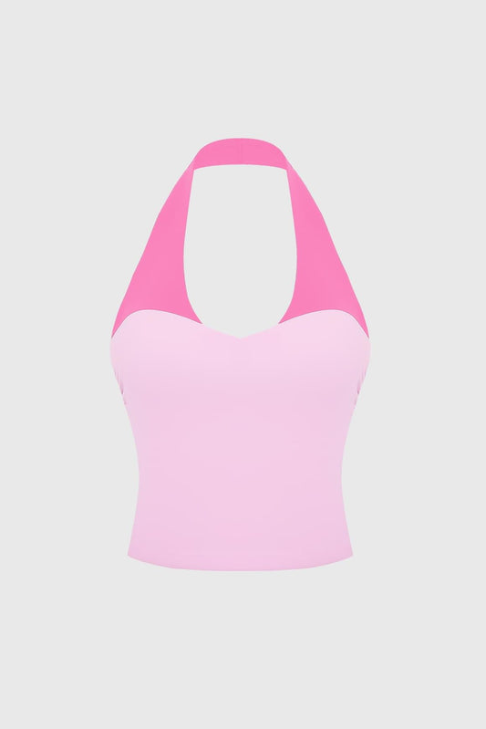 Riviera Contrast Halter Tank