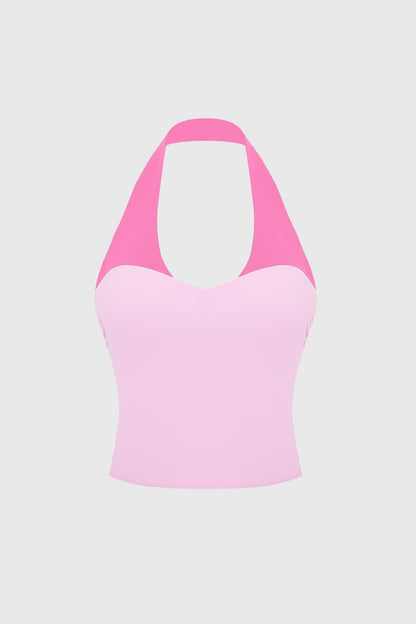 Riviera Contrast Halter Tank