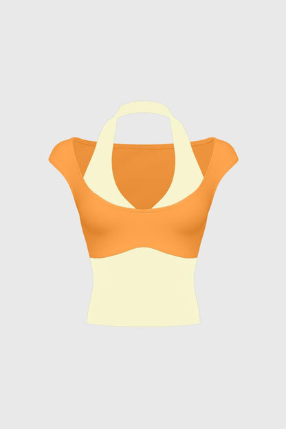 Halter Cap-Sleeve Top
