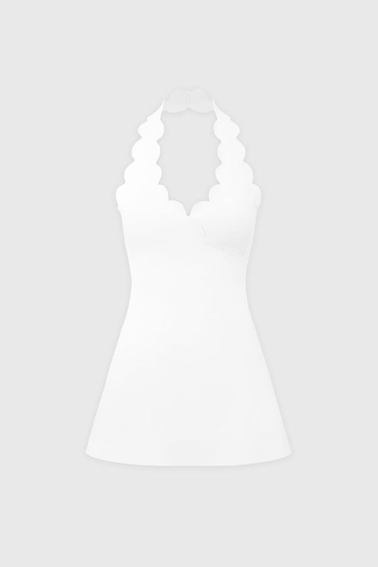 Riviera Scallop-Halter Dress
