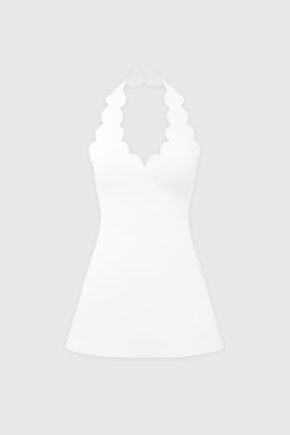 Riviera Scallop-Halter Dress