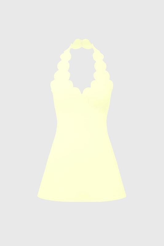 Riviera Scallop-Halter Dress