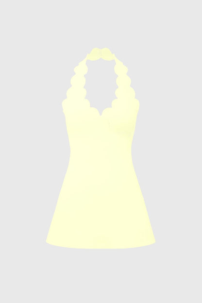 Riviera Scallop-Halter Dress