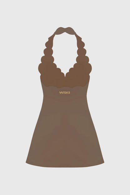 Riviera Scallop-Halter Dress