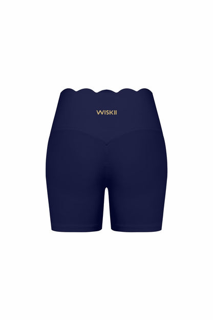 High-Waist Scallop Scrunch Short