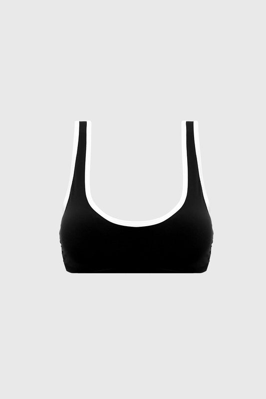 Vintage Contrast Piping Bra