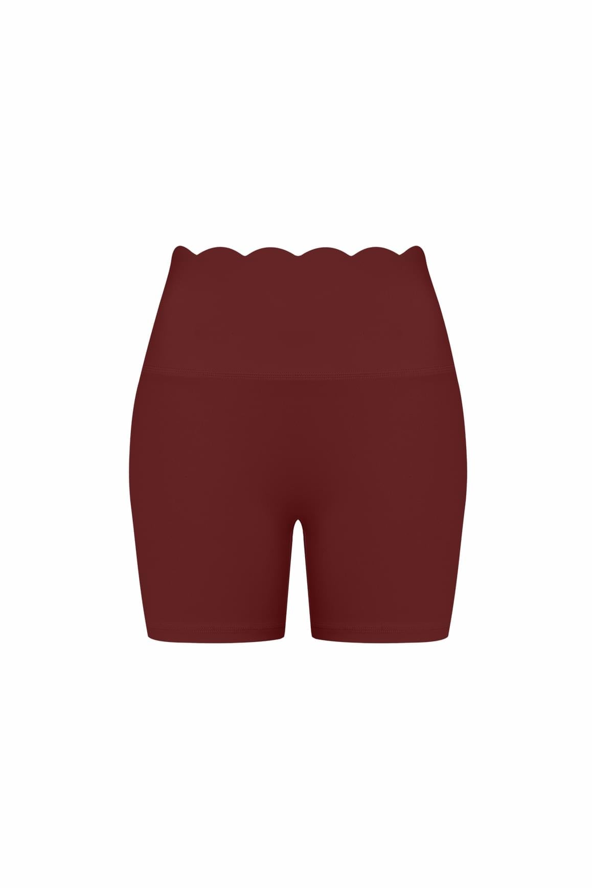 High-Waist Scallop Scrunch Short