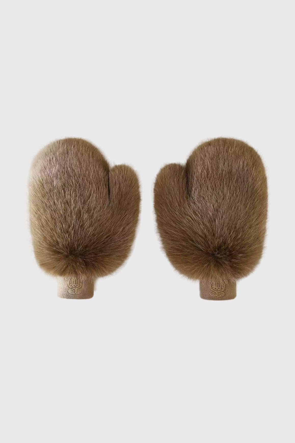 Frost Faux Fur Mittens
