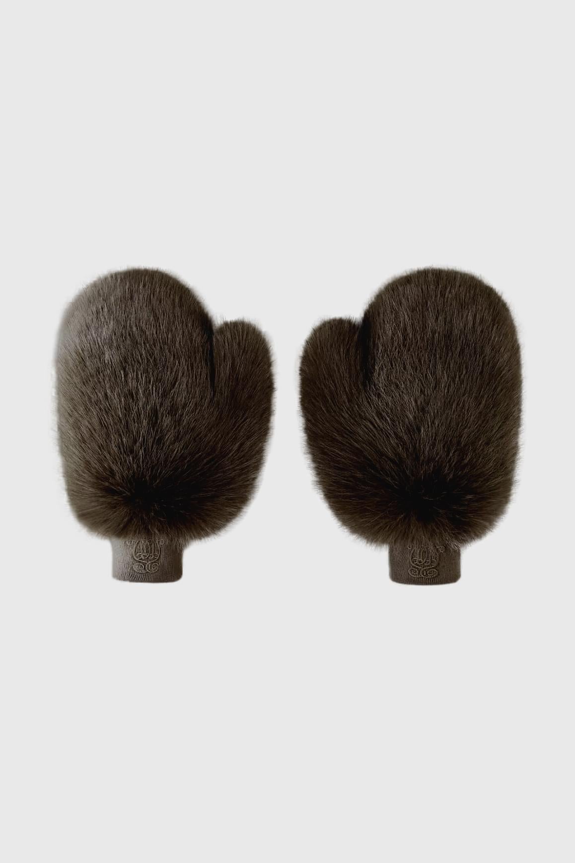 Frost Faux Fur Mittens