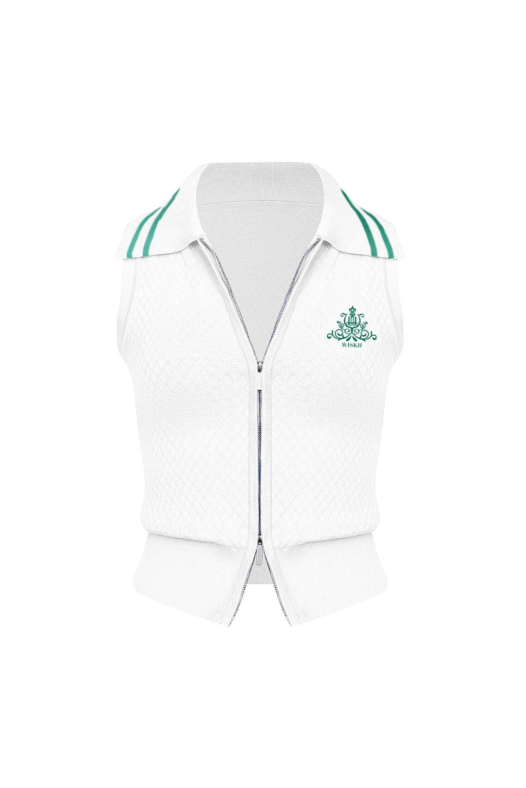 Slim-Fit Cable Knit Zip Vest