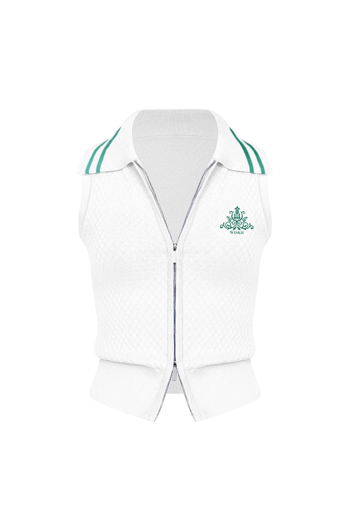 Slim-Fit Cable Knit Zip Vest