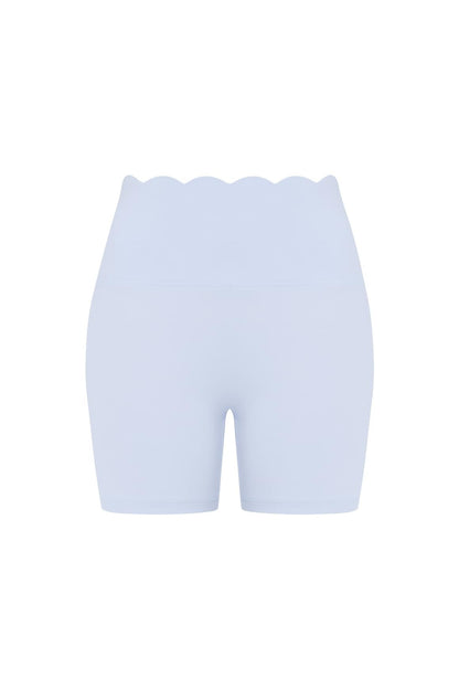High-Waist Scallop Scrunch Short