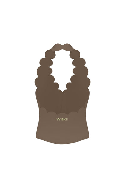 Riviera Scallop Halter Bra Tank