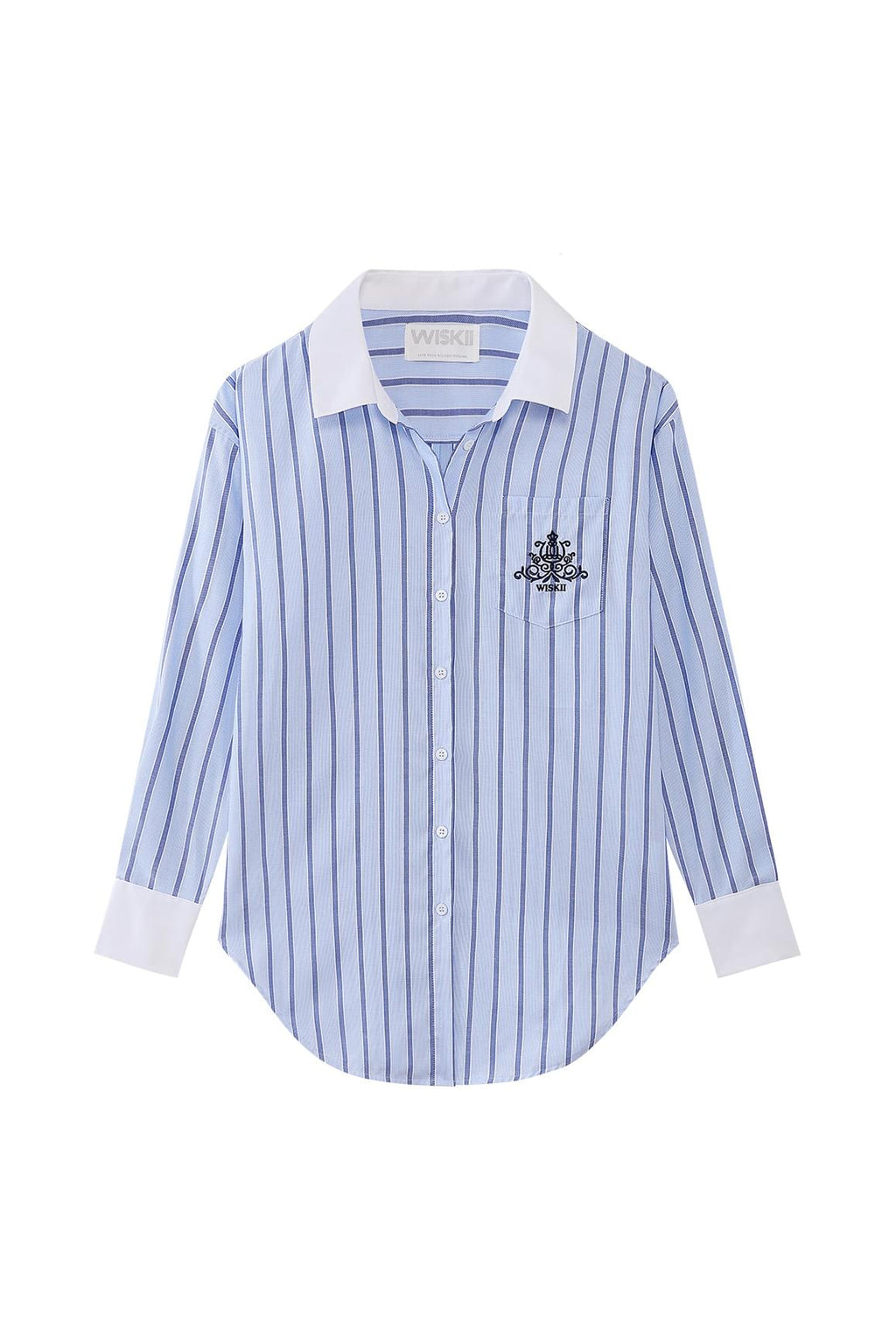 Stripe Button-Down Longline Shirt