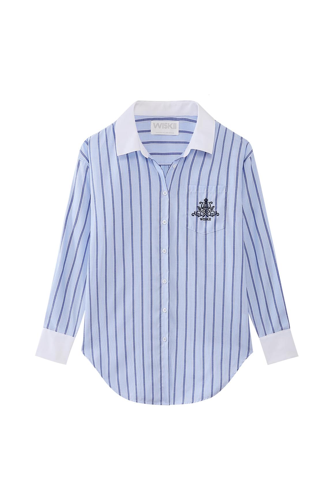Stripe Button-Down Longline Shirt