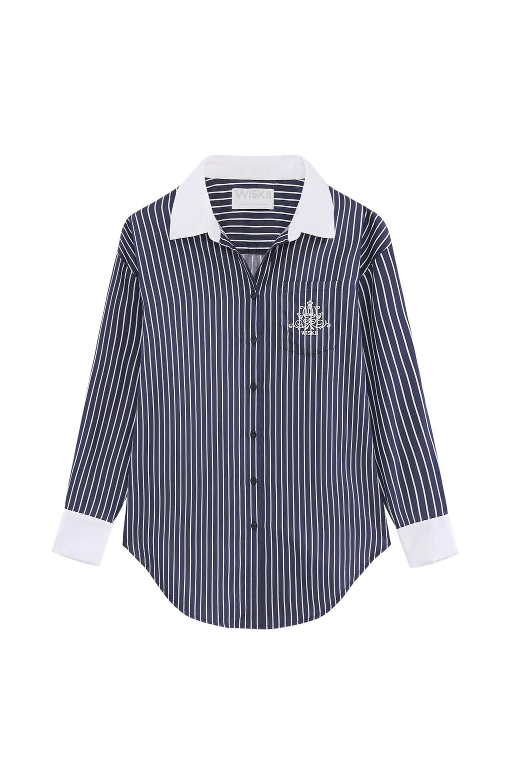 Stripe Button-Down Longline Shirt