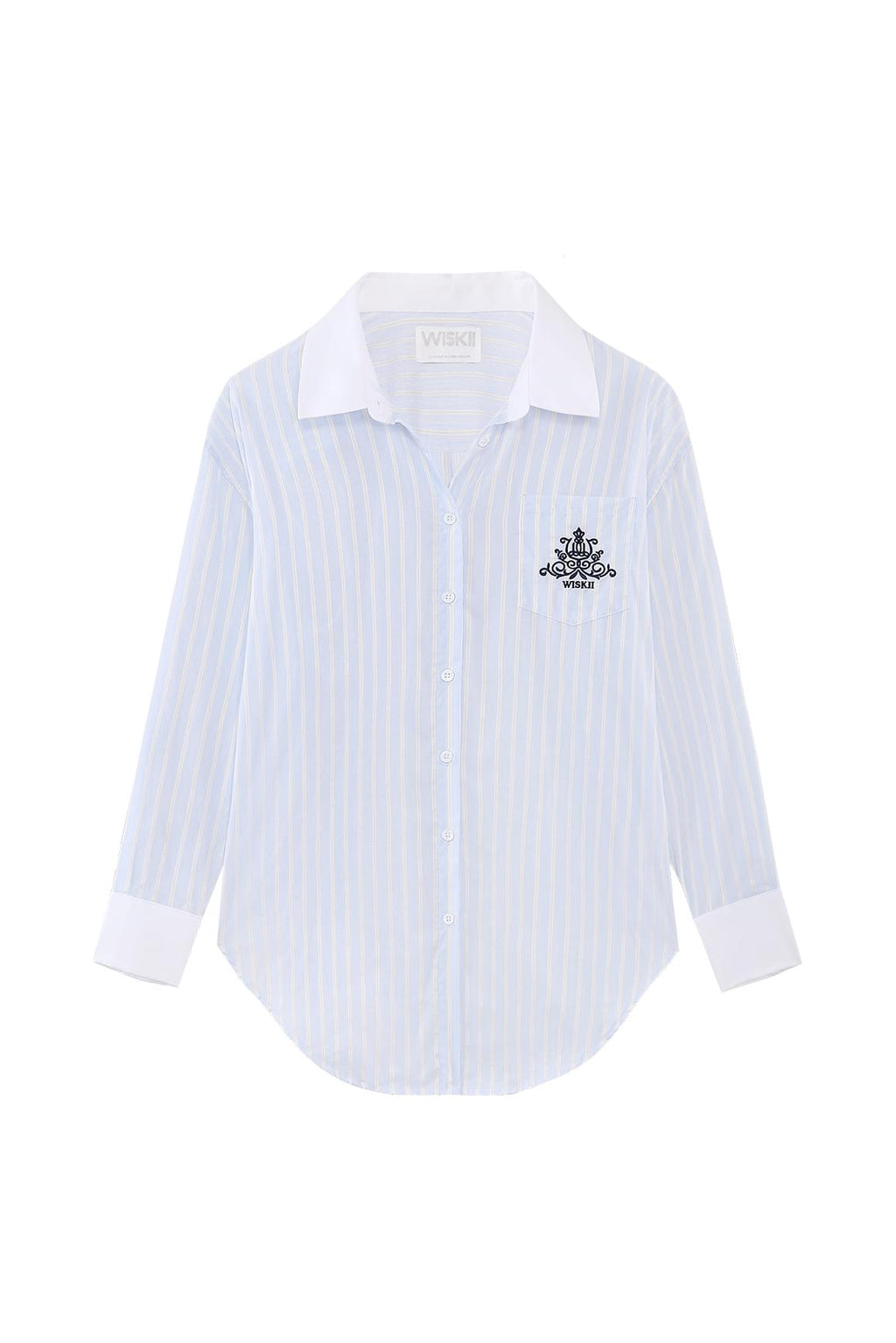 Stripe Button-Down Longline Shirt