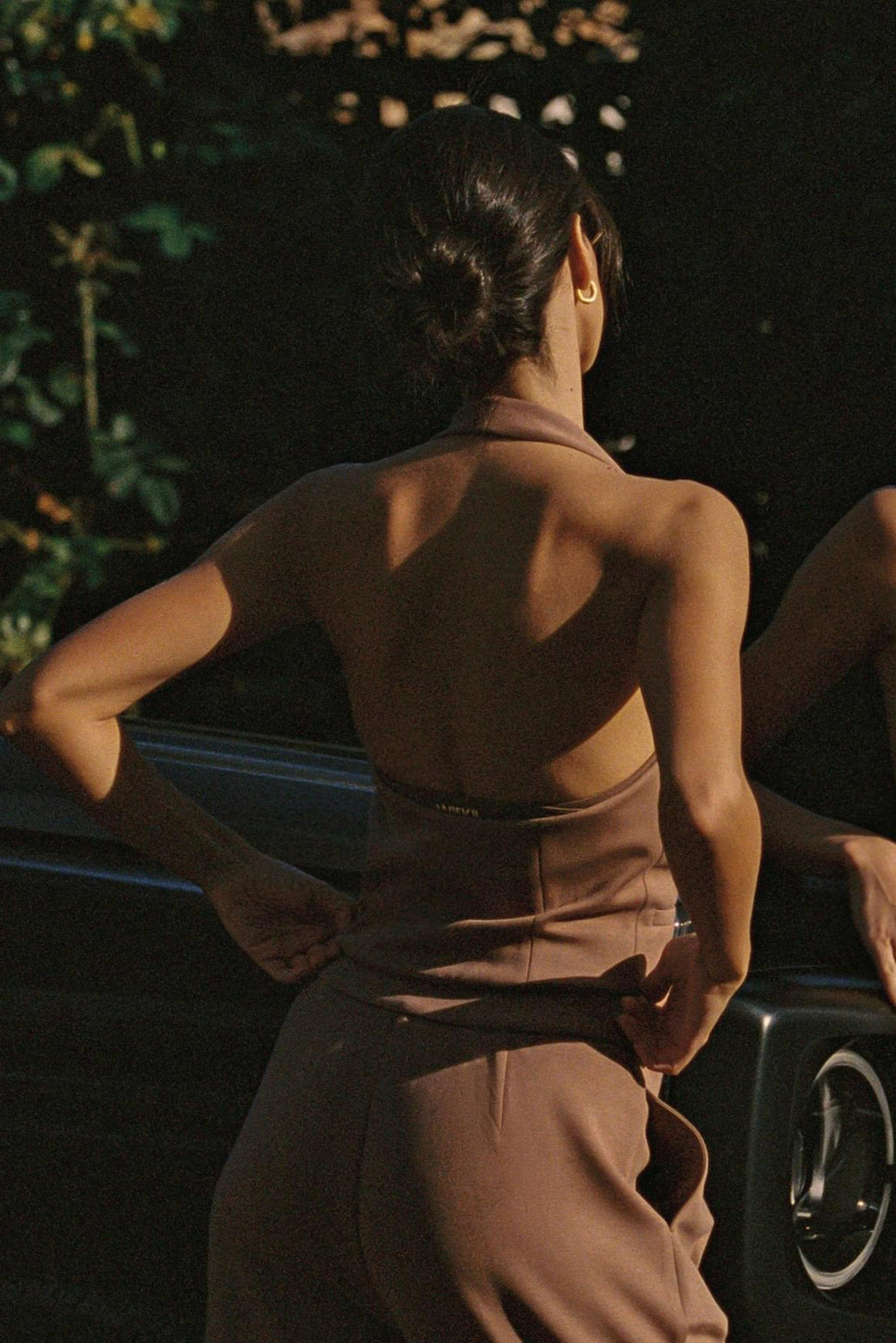 Mere Dual-Zip Halter Vest