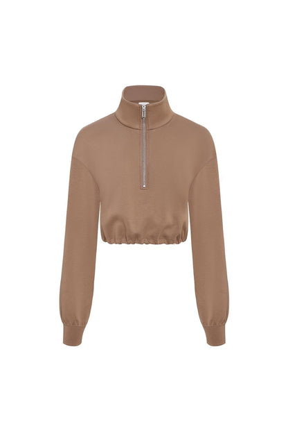 Serene Cropped Half-Zip Pullover