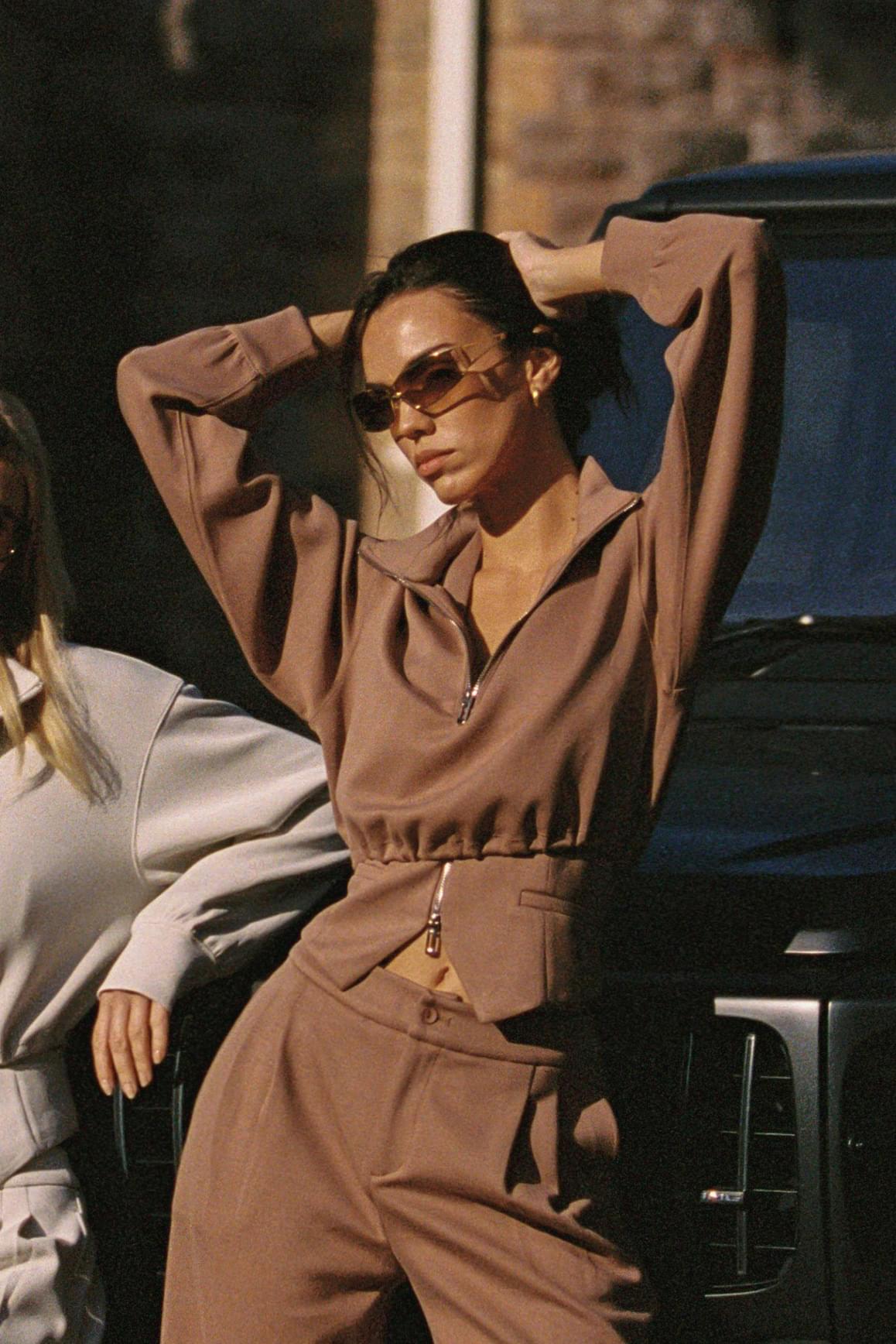 Serene Cropped Half-Zip Pullover