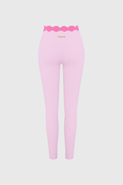 Scallop Contrast Scrunch Legging