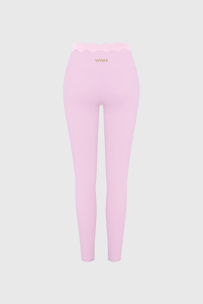 Scallop Contrast Scrunch Legging