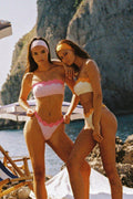 Riviera Scallop Contrast Bikini Bottom