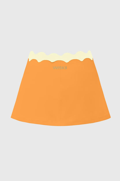 Riviera Scallop Contrast Skirt