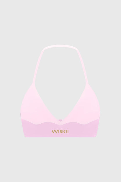 Riviera Scallop Contrast Halter Bra