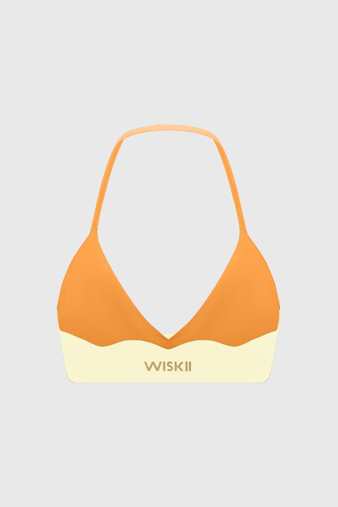Riviera Scallop Contrast Halter Bra