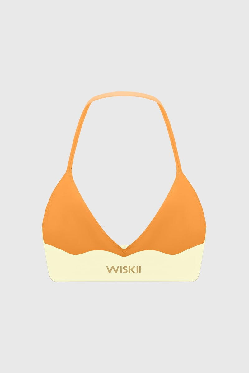 Riviera Scallop Contrast Halter Bra