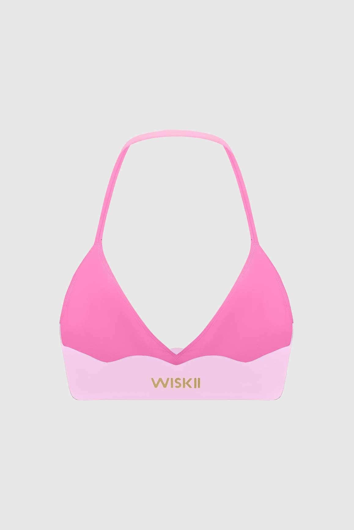 Riviera Scallop Contrast Halter Bra